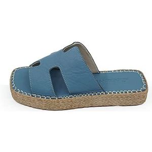 Bonateks Damessandalen FRRBTRLKY100198 sleehak, blauw, 38 EU, Blauw, 38 EU