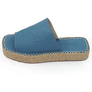 Bonateks Damessandalen FRRBTRLKY100248 sleehak, blauw, 38 EU, Blauw, 38 EU