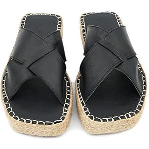 Bonateks FRRBTRLKY100104, Wedge damessandalen, zwart, 39 EU, Zwart, 39 EU