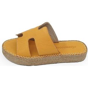 Bonateks FRRBTRLKY100278 Damessandalen met sleehak, oranje, 38 EU, Oranje, 38 EU