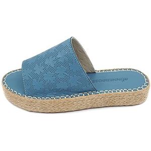 Bonateks Damessandalen FRRBTRLKY100100 sleehak, blauw, 40 EU, Blauw, 40 EU