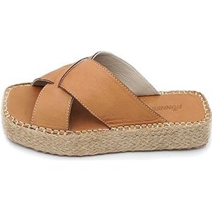 Bonateks FRRBTRLKY100119 damessandalen, bruin, 39 EU, Bruin, 39 EU