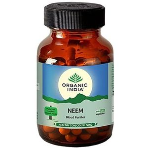Green Velly Organic Neem 60 Capsules Bottle, 60N