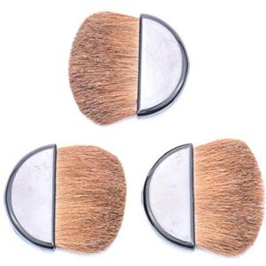 Makkelijk te gebruiken High Grade en mode Fiber Blush Red Flat Brush Flat Plastic Brush Portable Buitenlandse Handel rood poeder moet uitgerust zijn met een Brush