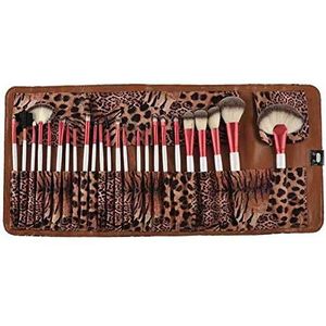 Makkelijk te gebruiken High Grade en Fashion 24 stuks Leopard make-up Brush Set Drie-kleuren Corrugated Haar Europa en Amerika Hot Koop Beauty Tools