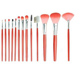 Makkelijk te gebruiken High Grade en Fashion 12 stuks make-up borstel set Eye Shadow Brush Blush Brush Loose Powder Brush Hart van het Meisje Makeup Tools Volledige Storage Bag for gezichtscontouren,