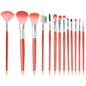 Makkelijk te gebruiken Mooi en Fashion 12 stuks make-up borstel set Eye Shadow Brush Blush Brush Loose Powder Brush Hart van het Meisje Make-up Tool Volledige Storage Bag