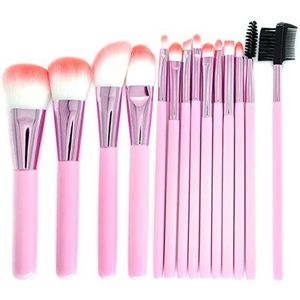 Makkelijk te gebruiken Mooi en Fashion 14 stuks make-up borstel set Brush Beginner Beauty Tools Pink Loose Powder Brush Eye Shadow Brush Blush Brush