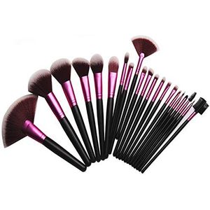 Makkelijk te gebruiken Mooi en Fashion 21 stuks make-up borstel set Brush Foundation Brush Powder Blush Brush Eye Shadow Brush Lip Brush High Gloss Brush Silhouette borstel set Brush