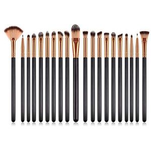 Makkelijk te gebruiken Mooi en Fashion 20 stuks make-up Brush Foundation Brush Blush Eye Shadow Brush Lip Brush Highlights Silhouette Brush Concealer Brush wimpers borstel Makeup Tools