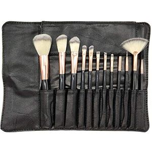 Makkelijk te gebruiken Professionele kwaliteit Cosmetische Upscale 12 stuks Rose Gold make-up borstel set Perzische Hair Beauty Make-up borstel set