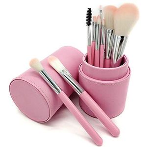 Makkelijk te gebruiken Professionele kwaliteit Cosmetische 8 stuks Bamboo Charcoal Fiber Roze make-up kwast Barrel Makeup Soft Hair Makeup Tool Tube Eye Shadow Brush