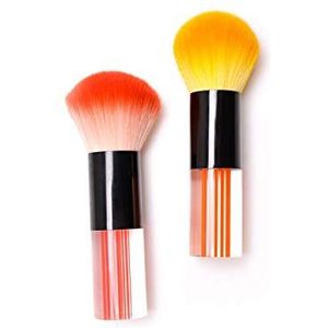 Makkelijk te gebruiken Professionele kwaliteit Cosmetic Acryl Powder Brush Honey Poederborstel Round Head Grote Make-up Beauty Make-up Gereedschap en gezichtscontouren, niet gemakkelijk te smeren, lan