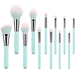 Makkelijk te gebruiken Professionele kwaliteit Cosmetische 12 stuks Roze Blauw Borstel van de Makeup Eye Shadow Brush Loose Powder Brush Beginner Professional Makeup Tools