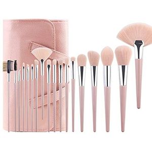 Makkelijk te gebruiken Professionele kwaliteit Cosmetische 8 stuks Hoogwaardige Roze make-up borstel set volledige set van Stichting Lip Lip Concealer Brush-opslag Tool Geschikt for Facial Contour, la