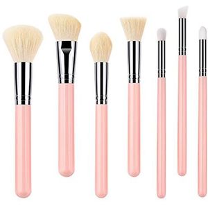 Makkelijk te gebruiken Professionele kwaliteit Cosmetische 7 stuks make-up borstel set Hart van het Meisje Highlights Silhouette Brush Lip Brush Eye Shadow Brush Beginner Complete Set van Makeup Tools