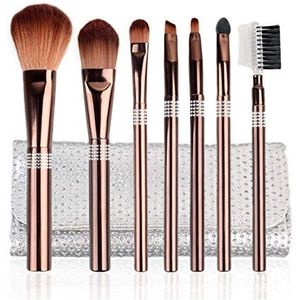 Makkelijk te gebruiken Professionele kwaliteit Cosmetische 7 stuks make-up borstel set Dierenhaar Beginner Makeup Tools Soft, sterke affiniteit, sterke greep, zachte kleur, geschikt for gezichtscontou