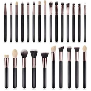 Makkelijk te gebruiken Professionele kwaliteit Cosmetische High-end multi-functionele 25 make-up borstel set Loose Powder Brush Eye Shadow Brush houten handvat Gun Color Makeup Tools
