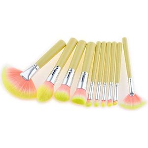 Makkelijk te gebruiken Professionele kwaliteit Cosmetische 10 stuks make-up Brushes Makeup Tools Burst Scheuren High-end houten handvat make-up borstel set gepolijst, Gevlekte, Concealer - hoge kwalit