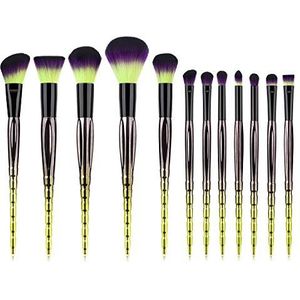 Makkelijk te gebruiken Professionele kwaliteit Cosmetische 12 stuks make-up borstel set Powder Brush Eyeshadow Brush Melaleuca Meteor High-end make-up Polijsten, Spotting, Concealer hoogwaardige synth