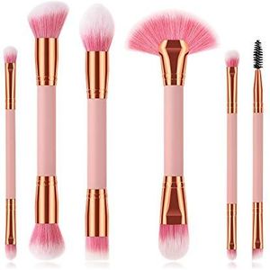 Makkelijk te gebruiken Professionele kwaliteit cosmetische make-up Borstels Double Head Borstels waaiervormig Powder Brush Makeup Tools complete set van hoge kwaliteit make-up borstel set