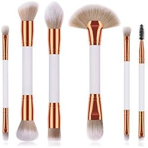 Makkelijk te gebruiken Professionele kwaliteit cosmetische make-up Borstels Double Head Borstels waaiervormig Powder Brush Makeup Tools complete set van hoge kwaliteit make-up borstel set