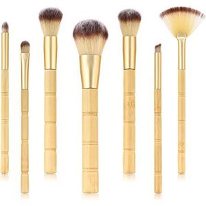 Makkelijk te gebruiken Professionele kwaliteit Cosmetische 7 stuks make-up kwasten, set penselen, Loose Powder Brush, oogschaduw brush, Fan Shape, High-end bamboe, Makeup Tools, van hoge kwaliteit mak