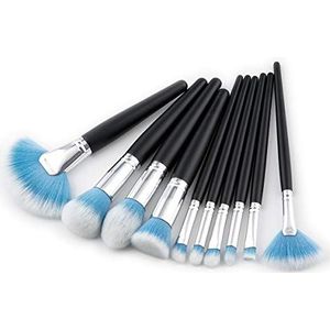 Makkelijk te gebruiken Professionele kwaliteit Cosmetische 10 stuks make-up Brushes Beauty Tools Sets Fan Borstels Scatter Borstels Blackwood Makeup Brushes Soft makkelijk mee te nemen
