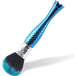 Makkelijk te gebruiken Professionele kwaliteit Cosmetische Single make-up kwast Make-up Tool Loose Powder Blue make-up Geschikt for gezicht Contour Gemakkelijk langzame afgifte niet gemakkelijk te Pla