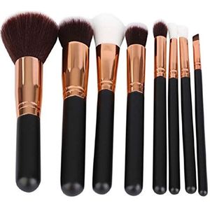 Makkelijk te gebruiken Professionele kwaliteit Cosmetische 8 stuks make-up Borstels 8 Roze make-up kwasten Powder Rose Gold make-up borstel Make-up Tool Set Volledige Set for Gezicht Contour Gemakkeli