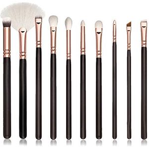 Makkelijk te gebruiken Professionele kwaliteit Cosmetische Black Rose Gold 10 stuks make-up borstel set Eye Shadow Brush Powder Brush wenkbrauw borstel wenkbrauw borstel Makeup Tools Eye Brush