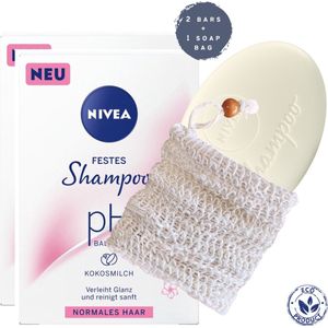 Nivea Shampoo Bar voor Normaal Haar | 2 Stuks | Met Zeepzakje