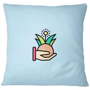 Bona Basics, Decoratieve kussensloop, decoratieve kussensloop, woondecoratie, voor bank, café, grootte: 45 x 45 cm, kleur: lichtblauw