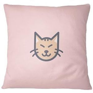 Bona Basics, Decoratieve kussensloop, decoratieve kussensloop, woondecoratie, voor bank, café, grootte: 60 x 60 cm, kleur: lichtroze