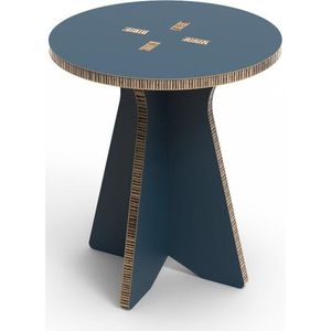 BeeConnect kyra - Moderne Bijzettafel | Salontafel - Karton - H 400 mm - Blauw - Woonkamer | Slaapkamer