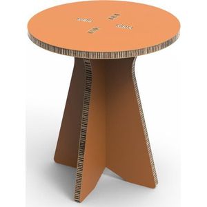 BeeConnect kyra - Duurzame Bijzettafel | Salontafel - Karton - H 400 mm - Oranje - Woonkamer | Slaapkamer