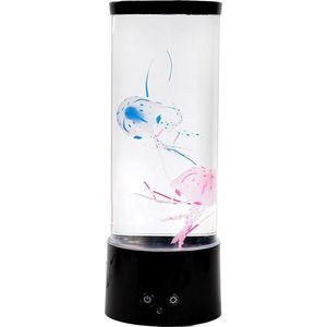 Kwallen Lamp - Lavalamp - Jellyfish Lamp - Sfeerverlichting - Nachtlampje - Bedlampje - 16 Kleuren - 2 Kwallen - 30cm - Met Afstandsbediening Voor Kleuren - Zwart