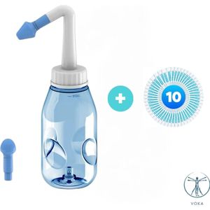Professionele Neusdouche - Neusdouche voor volwassenen - Incl. 10 zakjes neus zout - Neusdouche - Neusreiniger - Neusspoeler - Tegen verkoudheid - Festival Neusspoeler