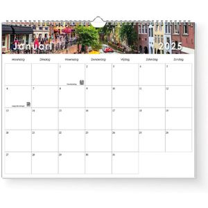 Utrecht Kalender 2025 - 32x22.5cm - 6 vellen 200 gms papier - Spiraalgebonden