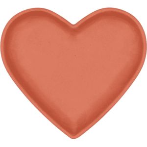 Handgemaakt schoteltje in hart vorm - Terracotta - Zeepbakje - Zeephouder - Zeepschaal - Hart - Handgemaakt - Badkamer - Interieur