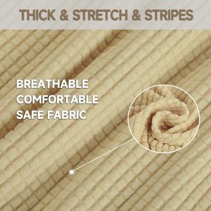 Stretch Bankhoes 2 Zits, Elastische Bankhoezen Voor Woonkamer, Universele Rekbare Armsteun Sofahoes, Krasbestendig Meubelhoes Voor Bank, Beige