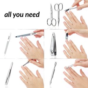 Solingen Duitsland Manicuresets voor dames & heren set van 7 stuks - Kwaliteits verzorgingsset – Nagel tangen & nagel knippers, pincet nagel set - Fantastisch cadeau voor alle gelegenheden