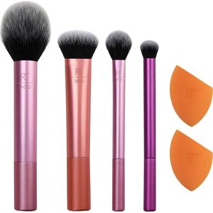 Real Techniques Kwasten Set – Everyday Essentials – Make Up Kwasten – Beautyblender – 4 Kwasten + 2 sponsjes