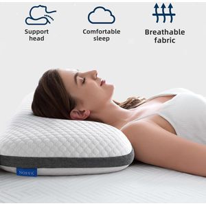 Memory Foam Orthopedisch Kussen (60 x 40 cm), Nekkussen dat ondersteuning biedt, Ergonomische Cervicale Bedkussen