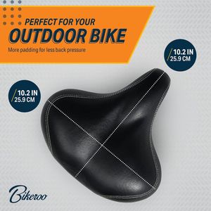 Comfortabel fietszadel: extra breed universeel reservekussen voor binnen en buiten, zacht, gevoerd, voor dames en heren