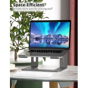 Laptopstandaard compatibel met Mac MacBook Pro Air, ergonomische standaard, compacte montagebeugel voor 10-15,6 inch laptop, LS1 grijs Merk: SOUNDANCE