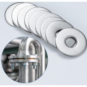 160 stuks sluitringenset, RVS platte sluitringen, afstandhouderringen assortiment set voor industriële bevestigingen bouten onderhoud - M4, M5, M6, M8, M10