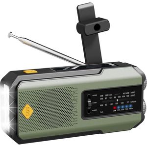 Noodradio – Noodpakket - Powerbank Zonneenergie - Noodradio Solar Opwindbaar – Noodrantsoen – Draagbare Radio – Noodpakket Rampenrugzak – Noodradio Opwindbaar - Radio op Batterijen - Emergency Radio - Noodgeval Radio - Zwengelradio – Opwindbare Radio