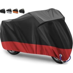 Motorhoes Waterdicht Buiten - Motorhoes voor Buiten - Motorhoezen - Motor Hoes Buiten - 245 x 105 x 125 cm/Rood