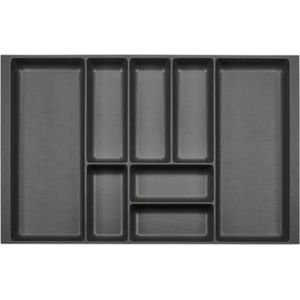 Lade organizer - Bestekbakken kunststof - Breedte: 709 ± 1 mm (80 cm korpus) - Antraciet
